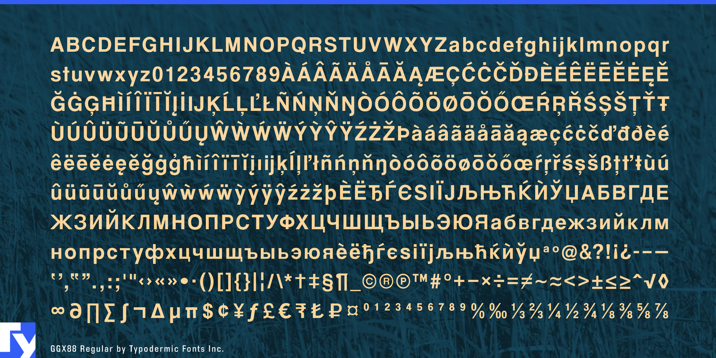 Пример шрифта Ggx88 Bold Italic
